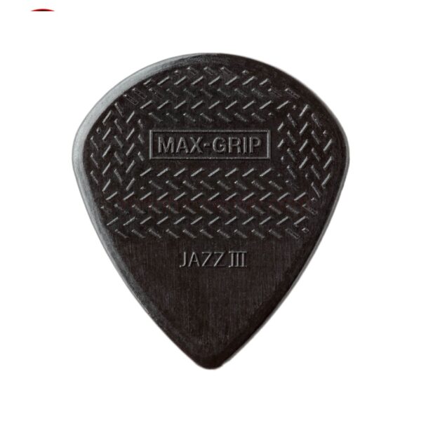 Bộ 6 Phím Gảy Guitar Jim Dunlop 471P3S Nylon Max-Grip Jazz III Guitar Picks - Black "Stiffo", 6-pack