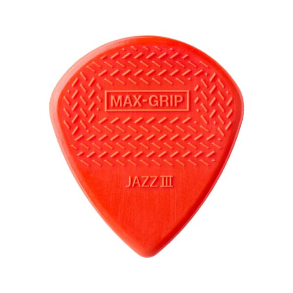 Phím Gảy Guitar Jim Dunlop 471P3N Nylon Max Grip Jazz III Pick, Red, 6-Pack